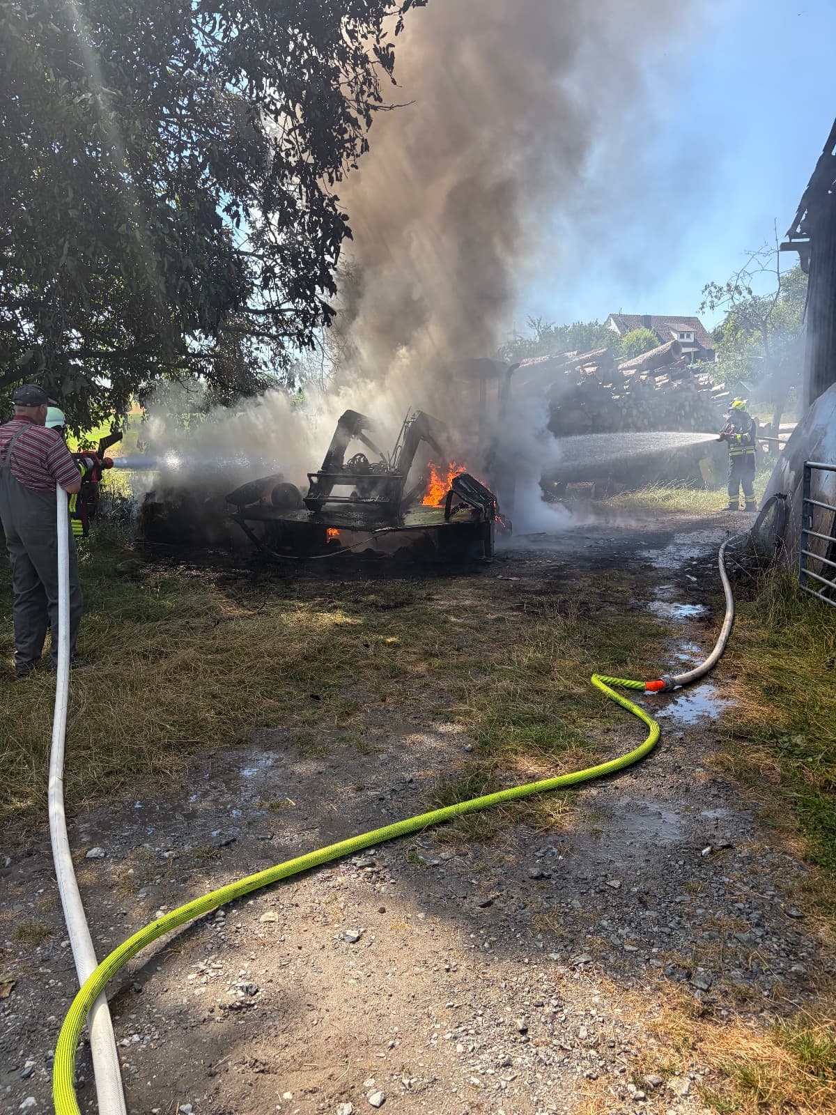 Brand landwirtschaftliches Gebäude