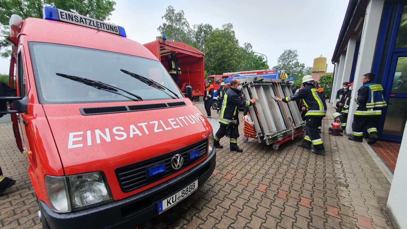 Unwetterlage über der Gemeinde Mainleus